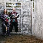 Paintball engagement session photos