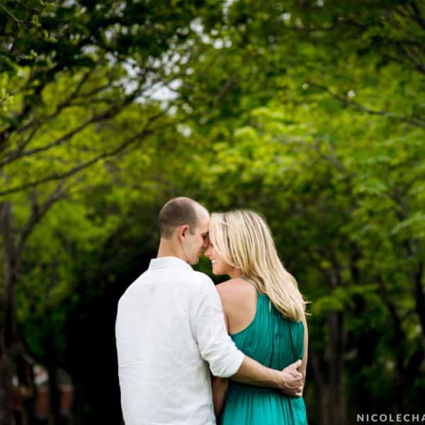 Boston Castle Island summer engagement session with rescue dog