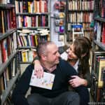 Brattle Bookstore book-themed Boston engagement session in Boston Commons