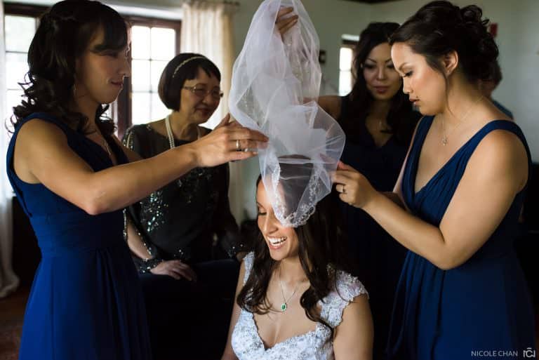 When does the bride (or groom) need to be finished getting ready?