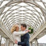 Intimate and Small Boston wedding photos at Christopher Columbus Park on the Boston Harbor Waterfront