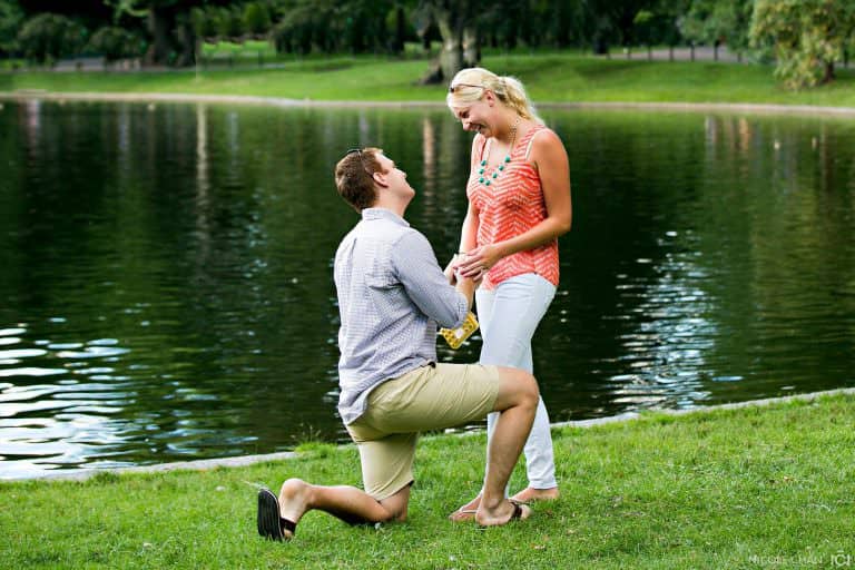 Boston Public Gardens proposal photos – Ashley + Matt