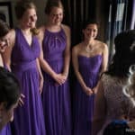 Purple bridesmaids dresses at Gardens at Elm Bank Wedding by Nicole Chan Photography