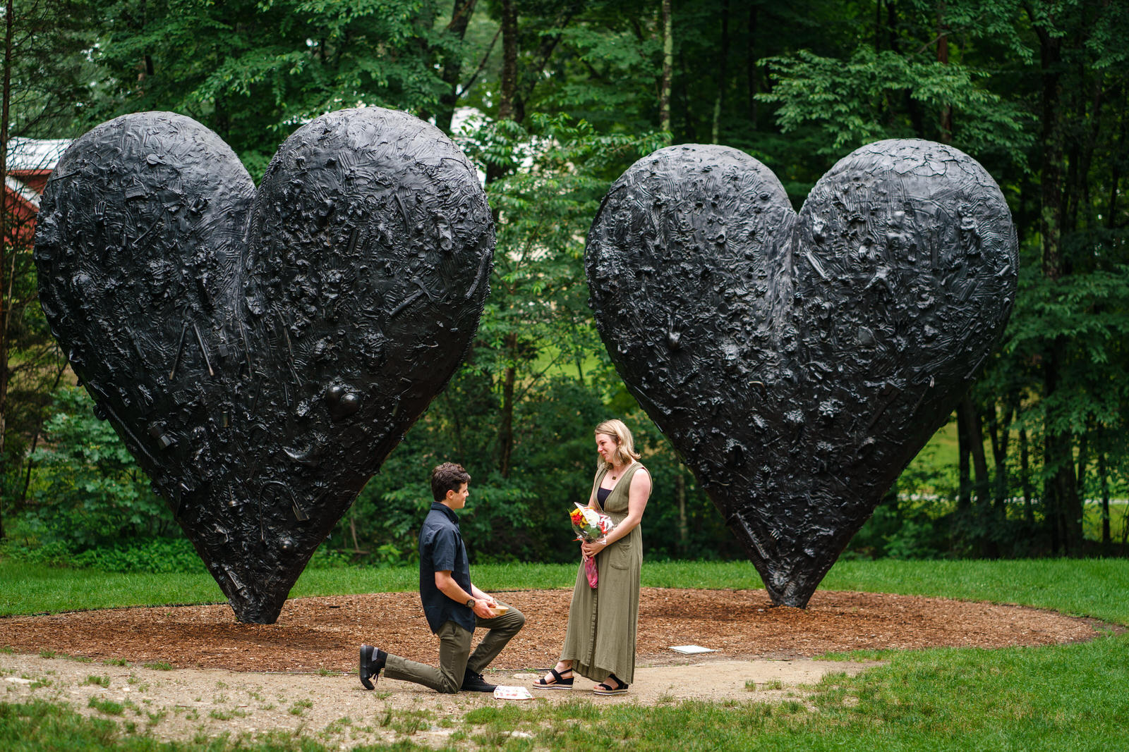 Boston proposal with rose petals by Boston proposal photographer Nicole Chan Photography