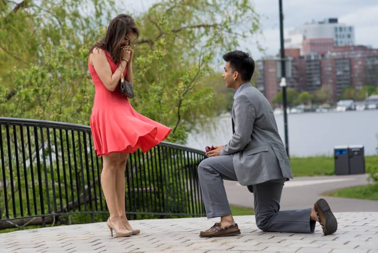Charles River Surprise Proposal Photography