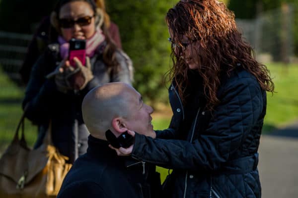 Boston Public gardens marriage proposal photography after Trapology Escape Room