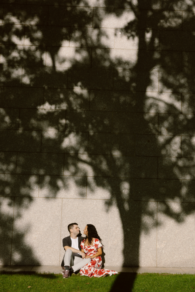 fall foliage engagement photos