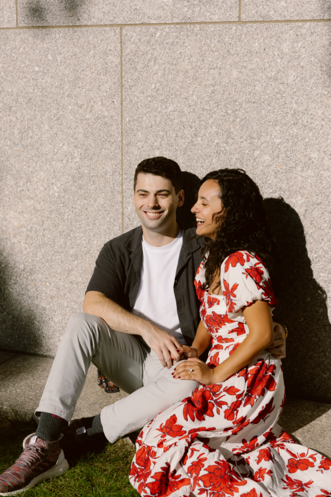 fall foliage engagement photos