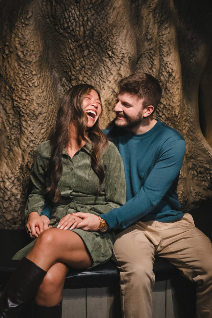 fall foliage engagement photos